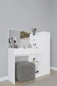Coiffeuse Orchidée, 1 tiroir, avec armoire et miroir