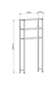 Étagère de rangement pour machine à laver, étagère de salle de bains, étagère au-dessus de la machine, étagère d'armoire en pin Atlantique