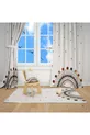 Ensemble chambre d'enfant Arc-en-ciel (rideau de fond - couvre-lit et oreiller - tapis)