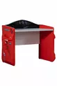 Chambre d'enfant - Lit voiture avec siège Audi - Armoire 3 portes, Bureau, Commode, Bibliothèque - Rouge