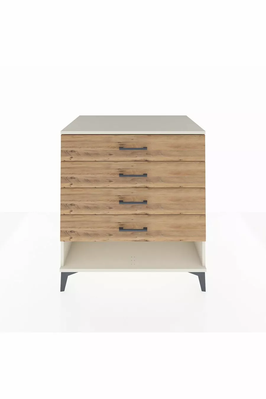 Commode Kronos 4 tiroirs Pierre de lune-Pin