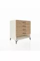 Commode Kronos 4 tiroirs Pierre de lune-Pin