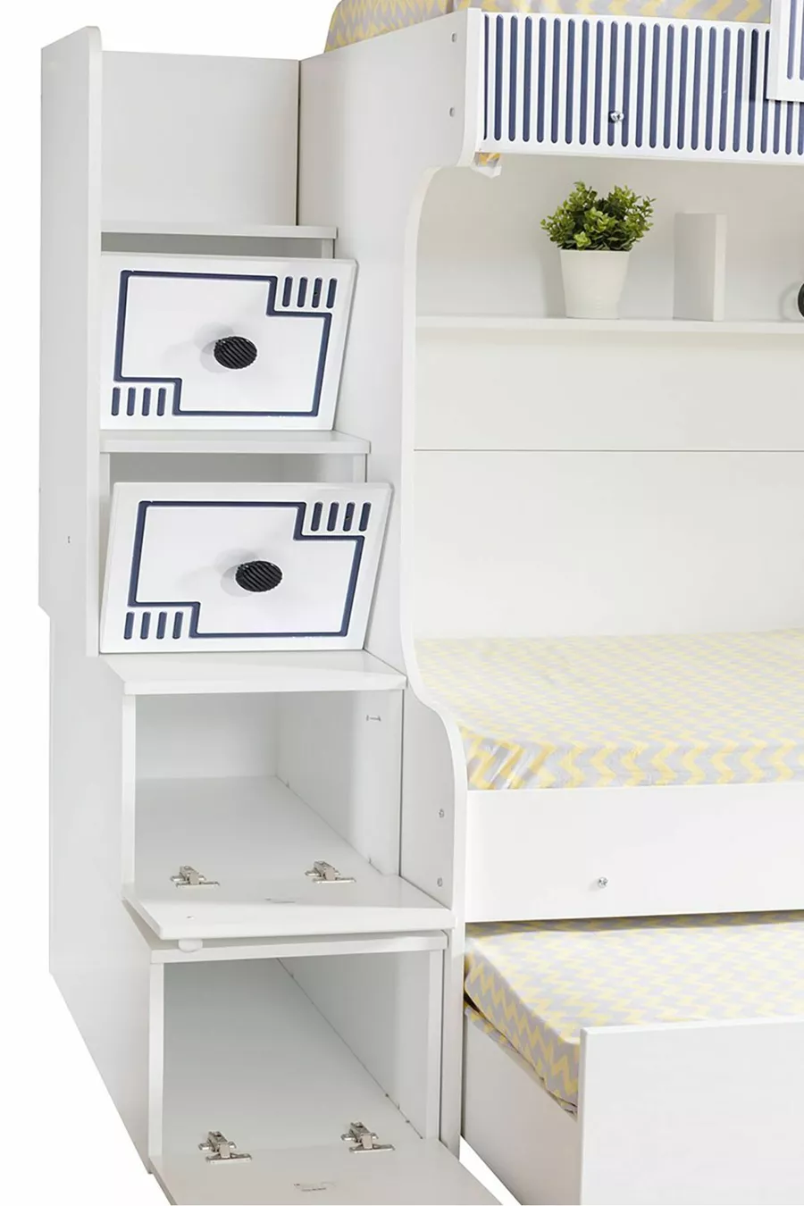 Lits superposés, Lits superposés à barreaux 3 matelas confort