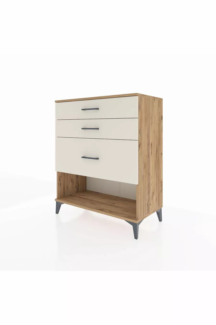 Commode Hyperion 3 tiroirs Pin-Ambre