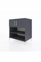 Commode Kronos 3 étagères 2 portes Anthracite-Anthracite