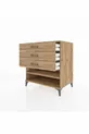 Commode Kronos à une étagère et 3 tiroirs en pin-pin