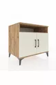 Commode Kronos 2 étagères 2 portes Pin-Pierre de Lune