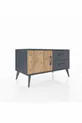 Commode Hyperion à une étagère, 2 tiroirs et une porte, Anthracite-Sapin/Anthracite