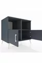 Commode Kronos 2 étagères 2 portes Anthracite-Anthracite