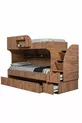 Lits superposés, Lit superposé Aura avec tiroirs - 2 matelas confort
