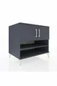 Commode Kronos 3 étagères 2 portes Anthracite-Anthracite