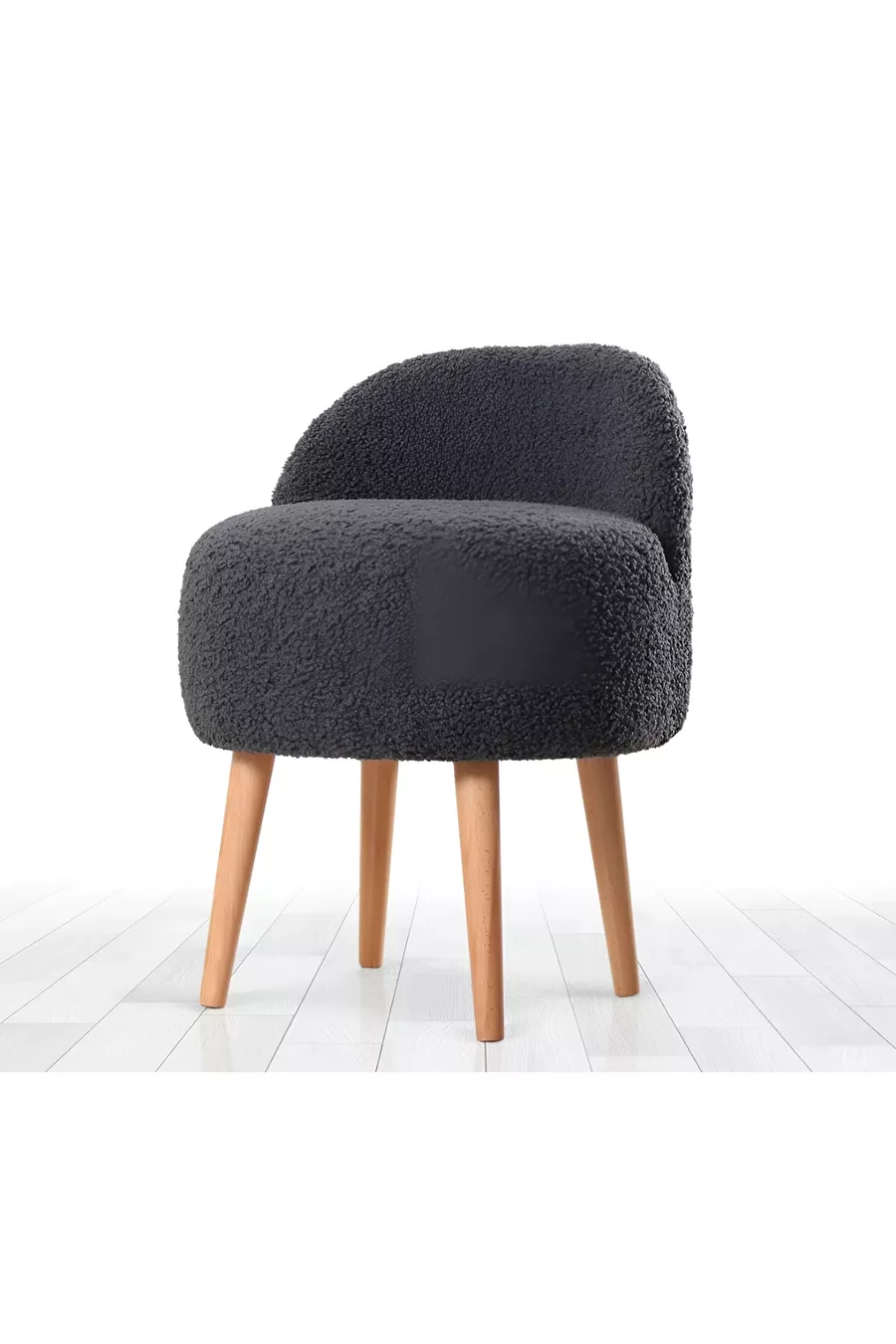 Chaise de maquillage Midnight-Bouclé avec dossier