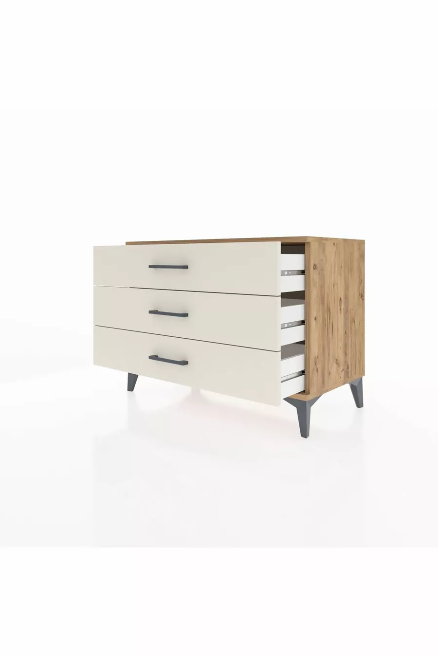 Commode Hyperion 3 tiroirs Pin-Ambre