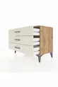 Commode Hyperion 3 tiroirs Pin-Ambre