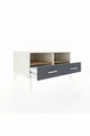 Commode Kronos avec 2 étagères et 2 tiroirs Ambre-Cèdre/Anthracite