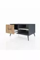 Commode Kronos à une étagère et un tiroir Anthracite-Pierre de lune/Merisiers