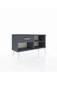 Commode Arges à une étagère et un tiroir, anthracite-anthracite