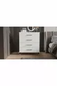 Commode à quatre tiroirs (BLANC BRILLANT)