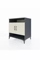 Commode Kronos 3 étagères 2 portes Anthracite-Pierre de lune