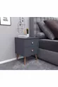 Table de chevet Milas en bois avec pieds anthracite