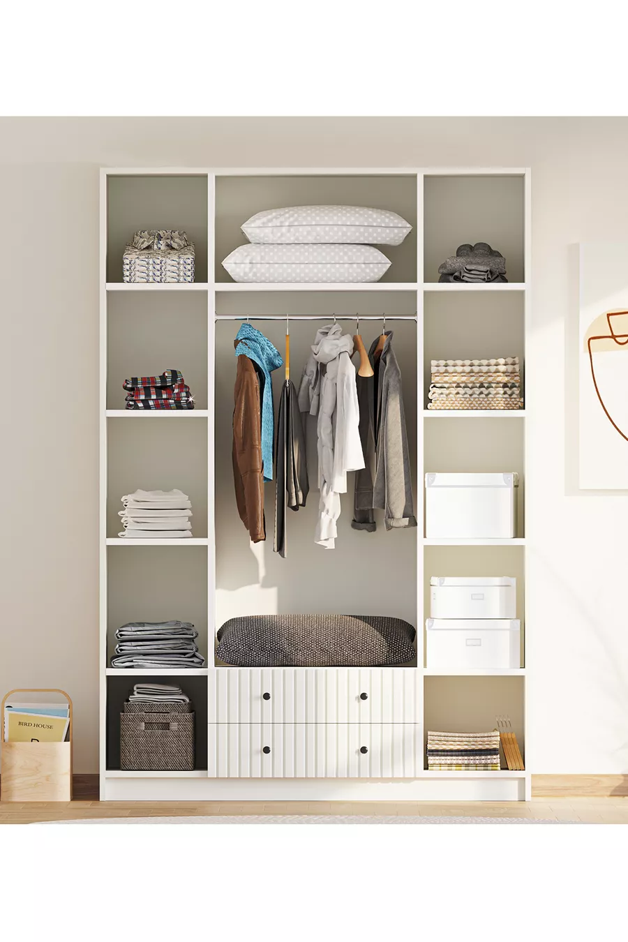 Armoire Mega İrem Country 4 Portes 2 Tiroirs
