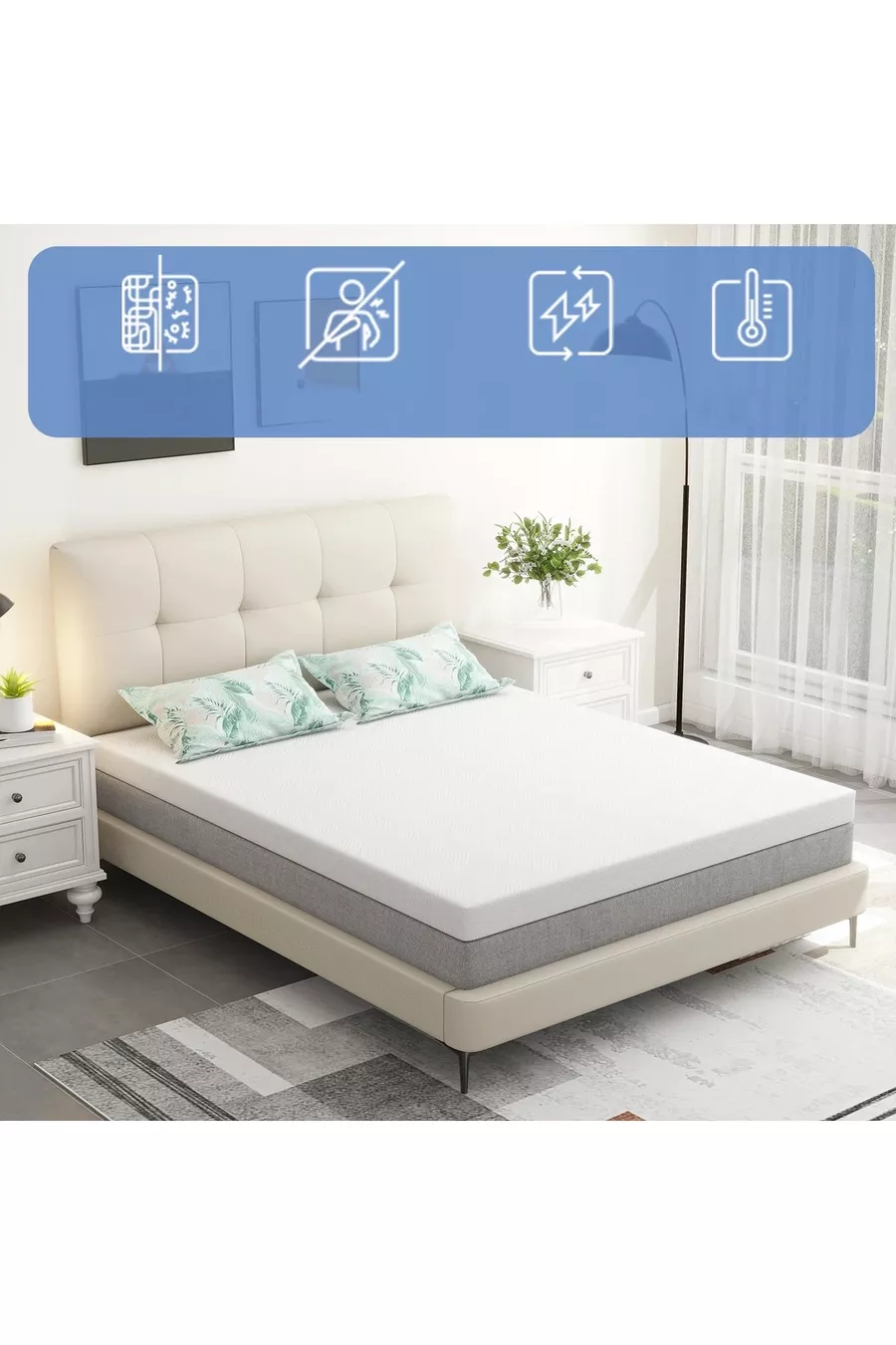 Protège-matelas orthopédique & Surmatelas avec bonnet 5 cm