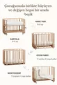 Ensemble de Berceau en Bois Naturel (BL) X - lit pour maman, lit, parc de jeu, lit junior Montessori