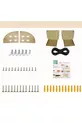 Entrepôt de Jouets ÉTAGÈRE D'ANGLE BLANCHE avec Élastique Étagère à Jouets en Peluche Gain de Place Rangement de Jouets