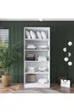 Armoire Rani  2 portes 4 étagères 5 compartiments blanc
