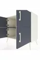Commode Hyperion 2 étagères 4 portes Pierre de lune-Anthracite