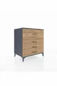 Commode Kronos 4 tiroirs Anthracite-Pin