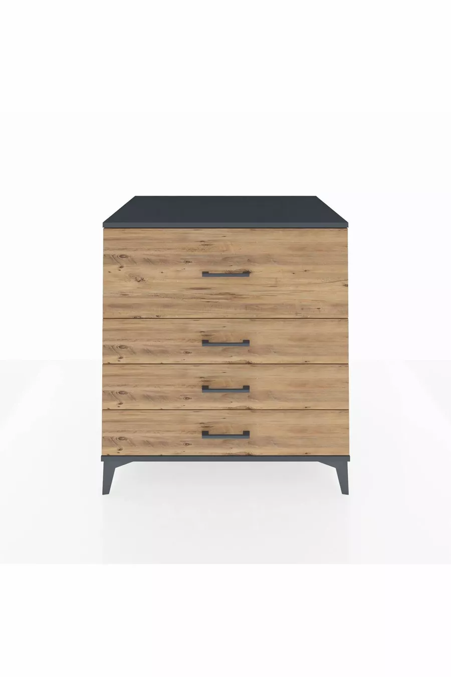 Commode Kronos 4 tiroirs Anthracite-Pin