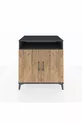 Commode Kronos avec 3 étagères, 1 tiroir et 2 portes, Anthracite-Sapin