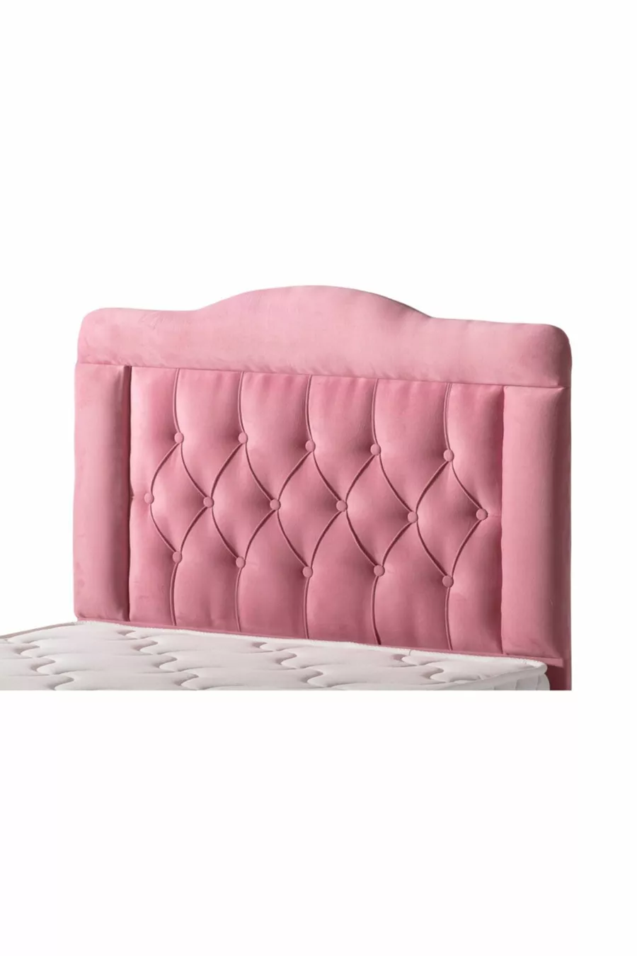 Tête de lit double Vogue Luxe en tissu rose cm