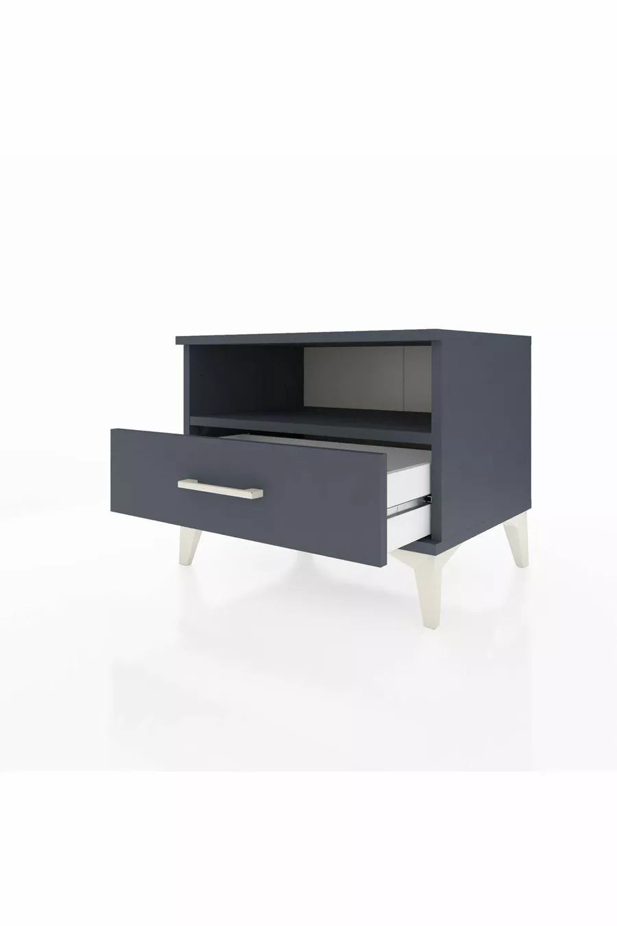 Commode Hyperion à une étagère et un tiroir Anthracite-Anthracite