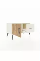 Commode Hyperion avec une étagère, un tiroir et une porte, coloris Pierre de Lune/Pin