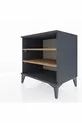 Chevet Hyperion à 2 étagères Anthracite-Bois de pin