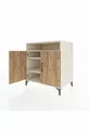 Commode Kronos 3 étagères 2 portes Pierre de lune-Pin