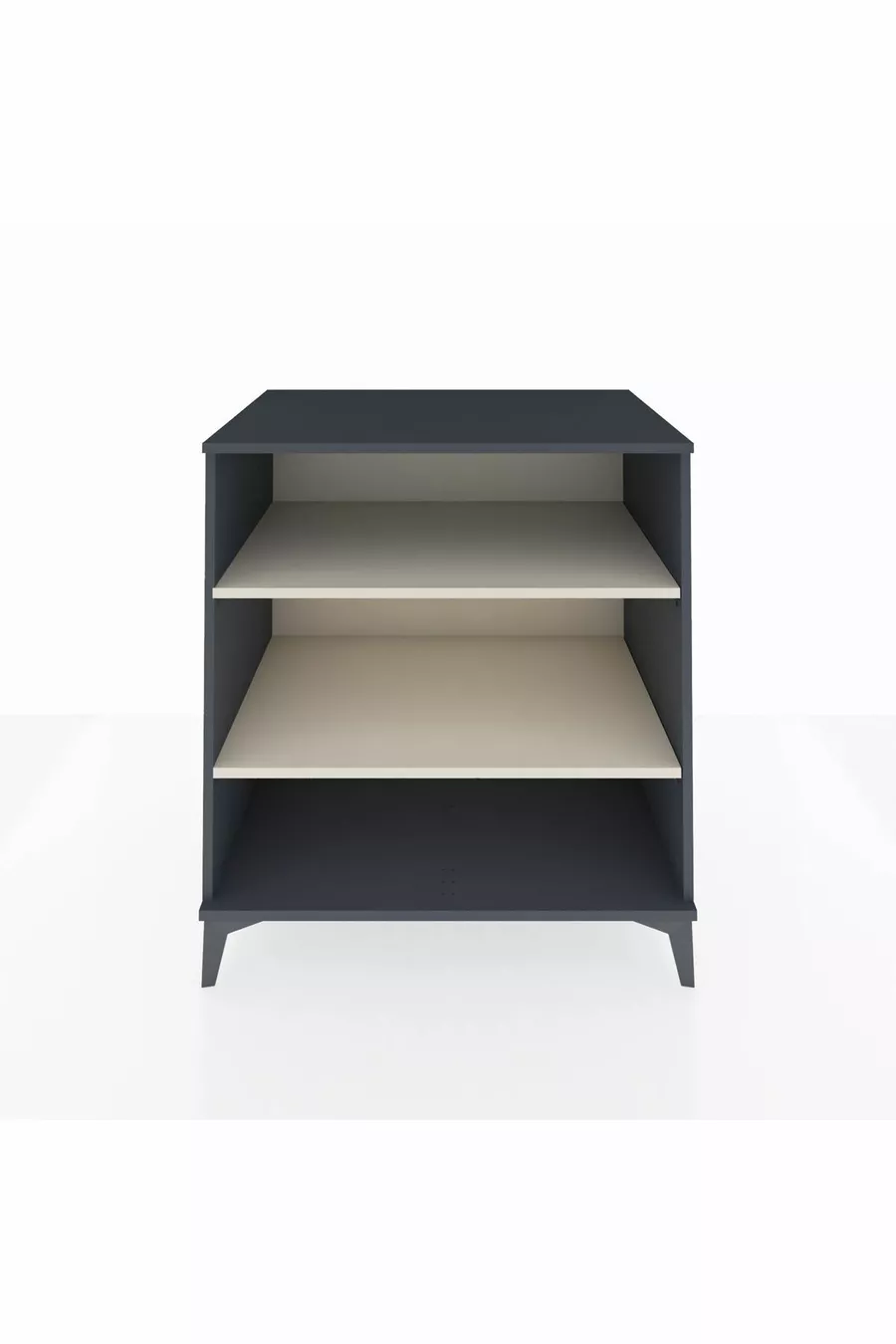 Commode Kronos 2 étagères Anthracite-Pierre d'argile