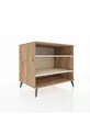 Commode Kronos 2 étagères Pin-Pierre de lune