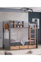 Lit superposé Ranza Asya avec tiroirs amovibles, 2 matelas Comfort