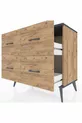 Commode Hyperion 4 tiroirs Pin-Anthracite/Pin