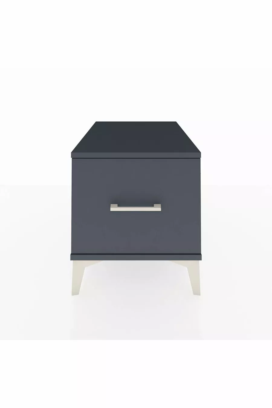 Chevet Kronos avec un tiroir unique Gris anthracite-Anthracite