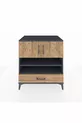 Commode Kronos avec 4 étagères, 1 tiroir et 2 portes, Anthracite-Sapin