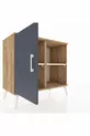 Commode Hyperion 2 étagères avec 1 porte Pin-Anthracite/Pierre de lune