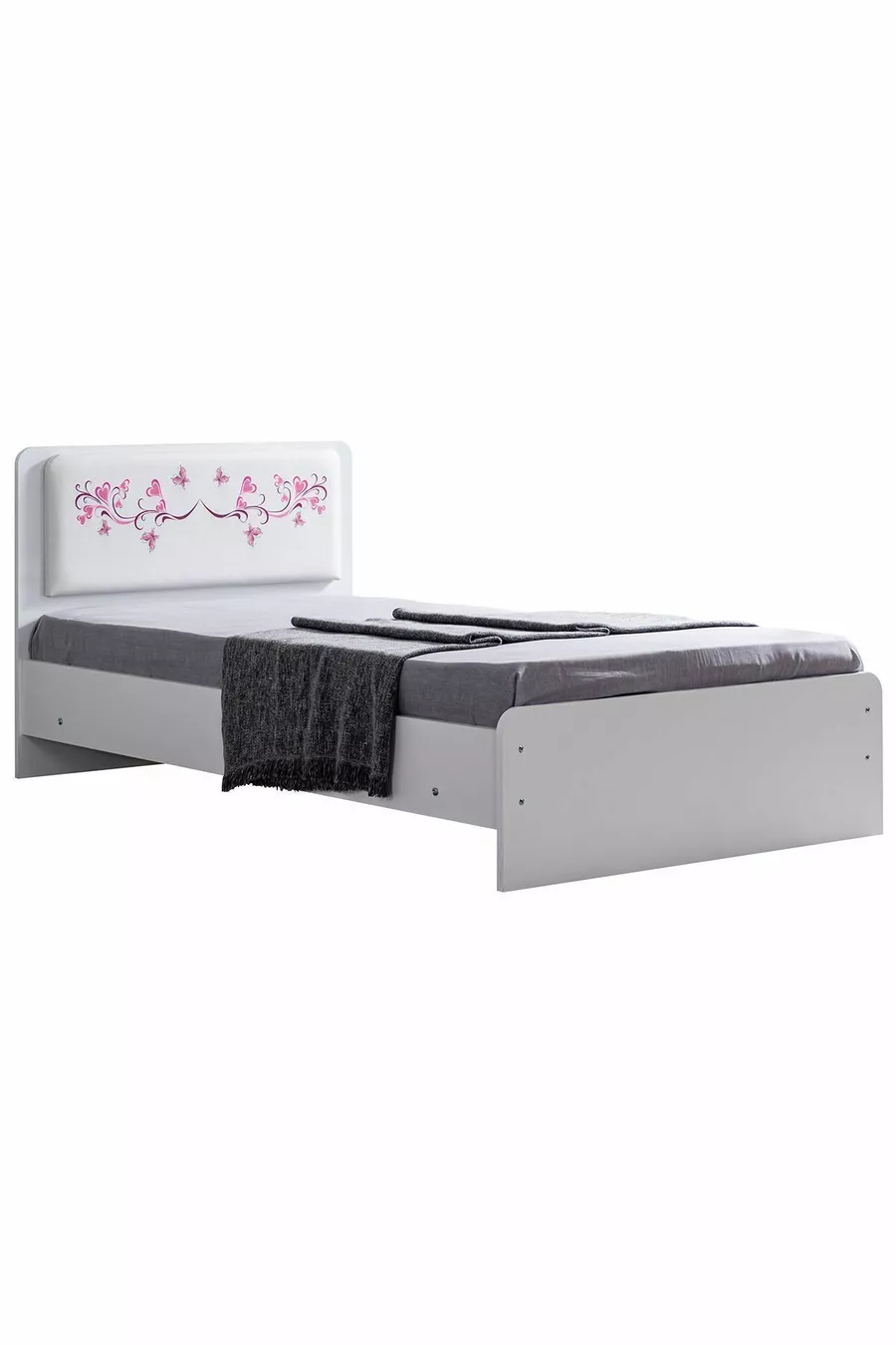 Lit superposé, lit simple Pisa avec armoire et 2 matelas Comfort