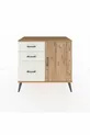 Commode Hyperion avec une étagère, 3 tiroirs et une porte, pin-pin / pierre de lune