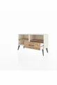 Commode Arges 2 étagères 1 tiroir Pierre de lune-Épicéa