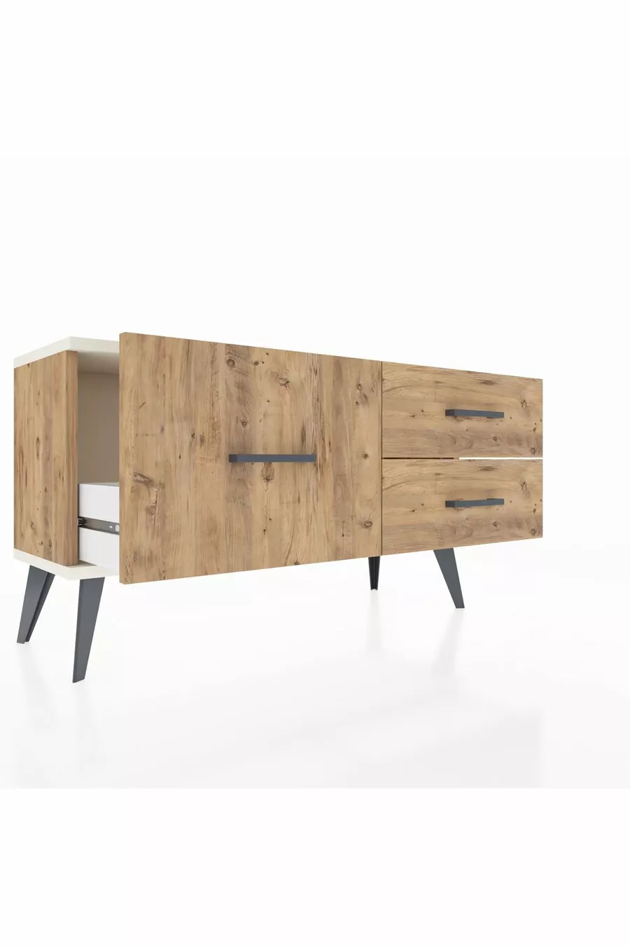 Commode Arges 3 tiroirs Pin-Silex/Pin