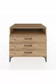Commode Kronos à une étagère et 3 tiroirs en pin-pin